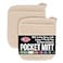 Ritz RITZ Terry Pocket Mitt Hot Pad Unparalleled Heat Resistant Durable 100 Cotton Ergonomically Designed for Optimal Grip EasyCare Machine Washable 2Pack Latte