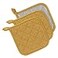 DII Basic Terry Collection Quilted 100 Cotton Potholder Honey Gold 3 Piece