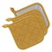 DII Basic Terry Collection Quilted 100 Cotton Potholder Honey Gold 3 Piece