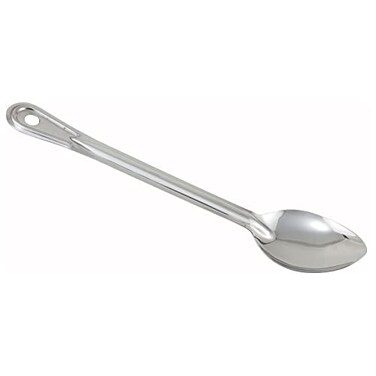 Winco Prime Stainless Steel Basting Spoon NSF Solid 13