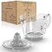 CuttleLab Glass 2Cup Juicer Clear Lemon and Lime Manual Squeezer Citrus Reamer