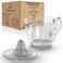 CuttleLab Glass 2Cup Juicer Clear Lemon and Lime Manual Squeezer Citrus Reamer