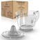CuttleLab Glass 2Cup Juicer Clear Lemon and Lime Manual Squeezer Citrus Reamer