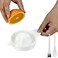 EIKS Ceramic Manual Juicer Squeezer for Juicing Citrus Lemon Orange Grapefruits Fruit Package with Spoon Cleaning Brush