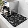 AMOAMI Coffee Mat Hide Stain Rubber Backed Absorbent Dish Drying Mat for Kitchen Counter Fits Under Coffee Maker Espresso Machine 12x19INK
