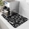 AMOAMI Coffee Mat Hide Stain Rubber Backed Absorbent Dish Drying Mat for Kitchen Counter Fits Under Coffee Maker Espresso Machine 12x19INK