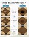 AMOAMI Coffee Mat Hide Stain Rubber Backed Absorbent Dish Drying Mat for Kitchen Counter Fits Under Coffee Maker or Machine PEANUT 12X19