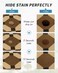 AMOAMI Coffee Mat Hide Stain Rubber Backed Absorbent Dish Drying Mat for Kitchen Counter Fits Under Coffee Maker or Machine PEANUT 12X19