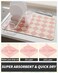 AMOAMI Coffee Mat Hide Stain Rubber Backed Absorbent Dish Drying Mat for Kitchen Counter Fits Under Coffee Maker or Machine PINK 12X19