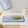 FRESHMINT Printed Dish Drying Mats for Kitchen Counter 2 Pack Absorbent Reversible Drying Mats Microfiber Kitchen Countertop Protector Dishes Drying Pad Extra Large 18x24 Dish Mat