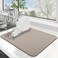 WISELIFE Dish Drying Mat Super Absorbent Drying Mat Large Dish Drying Mats for Kitchen Counter Easy Clean Dish Mat Kitchen Drying Mat15x 18 Classic Khaki