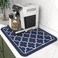 WISELIFE Dish Drying Mat Super Absorbent Drying Mat Large Dish Drying Mats for Kitchen Counter Easy Clean Dish Mat Kitchen Drying Mat15x 18 Stylish Blue