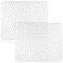 Coopay 2 Pack Kitchen Sink Mat PVC Ecofriendly Kitchen Stainless steelPorcelain Dish Drying Pad Protector for Bottom of Sink Triangular Hole Design 126 x 105 Inches Clear