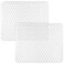 Coopay 2 Pack Kitchen Sink Mat PVC Ecofriendly Kitchen Stainless steelPorcelain Dish Drying Pad Protector for Bottom of Sink Triangular Hole Design 126 x 105 Inches Clear
