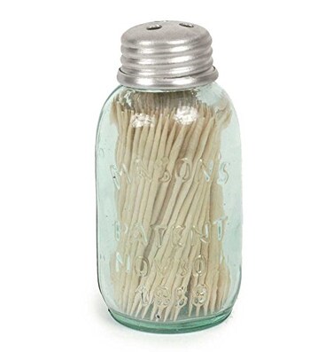 Colonial Tin Mason Jar Toothpick Holder