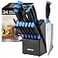 McCook Knife Sets German Stainless Steel Kitchen Knife Block Sets with Builtin Sharpener