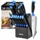 McCook Knife Sets German Stainless Steel Kitchen Knife Block Sets with Builtin Sharpener