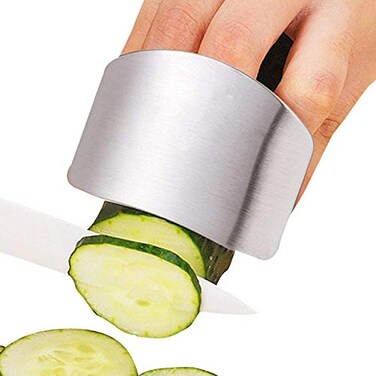 ReNext 2PACK Stainless Steel Finger Guard for Slicing Cutting Protector to Avoid Accidents when Chopping and Dicing Useful Kitchen Tool Gadget