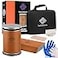 MOLINALIA Molinalia Rolling Knife Sharpener Kit for Kitchen Multi Angle Tool with Magnetic Angle Guide 1520 Diamond Ceramic Discs Knife Sharpening Kit having Finger Guard Gloves Travel Bag