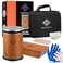 MOLINALIA Molinalia Rolling Knife Sharpener Kit for Kitchen Multi Angle Tool with Magnetic Angle Guide 1520 Diamond Ceramic Discs Knife Sharpening Kit having Finger Guard Gloves Travel Bag
