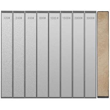 leeviphne Diamond Sharpening Stones 8 PCS Diamond Whetstones Knife Sharpening Kit with AntiSlip Base 1202404006001000150020003000 for FixAngled Knife Sharpening System Ruixin Pro Sharpener