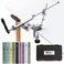 MOVIRON RUIXIN PRO RX009 Professional Knife Sharpener with 9 Whetstones 360 Rotation Flip Design FixedAngle Aluminum Alloy Kitchen Chef Knife Sharpening Kit Abrasive Holding System Tools