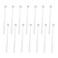 GSHLLO 50 Pcs 025ml Mini Measuring Spoons Tiny Plastic Scoops Micro Teaspoon Scoops Long Handle Scoop Small Kitchen Spoon Measurement Tools for Seasoning