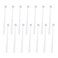 GSHLLO 50 Pcs 025ml Mini Measuring Spoons Tiny Plastic Scoops Micro Teaspoon Scoops Long Handle Scoop Small Kitchen Spoon Measurement Tools for Seasoning