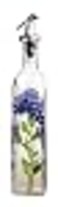 Grant Howard Hand Painted Square Cruet with Pourer Blue Hydrangeas 16 oz Blue