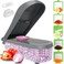 LHS Manual Food Processor Large Vegetable Chopper 1003ML Pull String Chopper Garlic Mincer Onion Cutter for VeggiesSaladFruits Nuts BPA Free WHITE