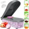 LHS Manual Food Processor Large Vegetable Chopper 1003ML Pull String Chopper Garlic Mincer Onion Cutter for VeggiesSaladFruits Nuts BPA Free WHITE