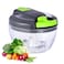 Ziweaye Manual Food Processor Vegetable Chopper Portable Hand Pull String Garlic Mincer Onion Cutter for Veggies Ginger Fruits Nuts Herbs etc 500mlGraygreen