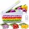 Brieftons QuickPush Food Chopper 8Cup PushDown Onion Vegetable Dicer 3 German Steel Blades BPAFree Container with KeepFresh Lid and Cleaning Comb Manual Dishwasher Safe