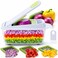 Brieftons QuickPush Food Chopper 8Cup PushDown Onion Vegetable Dicer 3 German Steel Blades BPAFree Container with KeepFresh Lid and Cleaning Comb Manual Dishwasher Safe