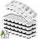 Tohsssik Ice Cube Tray 5 Pack Stackable Silicone Ice Cube Trays with Lid Easy Release Reusable Ice Tray BPAFree Rectangular Ice Cube Mold Set for Cocktails Coffee Whiskey Drinks Black