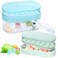 Webake Round Silicone Ice Cube Trays for Freezer with Lid and Bin 2 Pack Ice Mold1 Bin Easy Release Small Ice Ball Maker Circle Ice Cube Tray for Drinks Coffee Tea