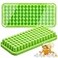 Webake Silicone Ice Cube Tray with Lid Small Ice Nugget Molds 90 Grids Mini Tiny Crushed Ice Trays 2 Pack For Chilled Drinks Whiskey Cocktails Stackable BPA Free