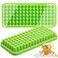 Webake Silicone Ice Cube Tray with Lid Small Ice Nugget Molds 90 Grids Mini Tiny Crushed Ice Trays 2 Pack For Chilled Drinks Whiskey Cocktails Stackable BPA Free