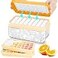 ZZWILLB Ice Cube Tray with Lid and Bin 64 pcs Ice Tray Kit with Ice Scoop Ice Cube Pop Out Tray Ice Cube Trays for Freezer Ice Cube Molds BPA Free Easy Release Stackble SpillResistant Orange