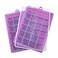Guardians Ice Cube Tray Silicone Square Ice Trays Easy Release Stackable Ice Cube Mold with Removable Lid 24 Cavity 2 Pack Purple