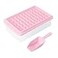 CZWL&HG Ice Cube Tray with Lid and Bin for Freezer Easy Release 55 Nugget Ice Tray with Cover Storage Container Scoop Perfect Small Ice Cube Maker Tray Mold Flexable Durable Plastic BPA Free