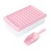 CZWL&HG Ice Cube Tray with Lid and Bin for Freezer Easy Release 55 Nugget Ice Tray with Cover Storage Container Scoop Perfect Small Ice Cube Maker Tray Mold Flexable Durable Plastic BPA Free