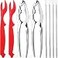 Anwenk Seafood Tools Set includes 2 Crab Crackers 2 Lobster Crackers Shellers 4 Crab Leg ForksPicks Nut Cracker Set