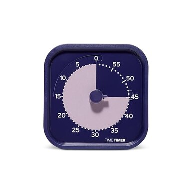 TIME TIMER Time Timer MOD Home Metallic Series Individual Sized 60 Minute Visual Countdown Timer for ADHD Adults Students and Pomodoro with Silent Operation Metallic Indigo