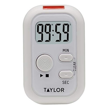 Taylor MultiAlert Sound Light Vibration Digital Timer Standard White
