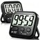 Antonki 2 Pack Digital Timer for Kids Magnetic Countdown Kitchen Timers for Cooking Egg Classroom Teacher Exercise Study Oven Battery Included
