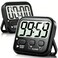 Antonki 2 Pack Digital Timer for Kids Magnetic Countdown Kitchen Timers for Cooking Egg Classroom Teacher Exercise Study Oven Battery Included