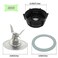 Gnicaela for Oster Blender Replacement Parts Kit Ice Crusher Blade with Jar Base Cap Coupling Stud Slinger Pin 4 Rubber O Ring Sealing Gaskets