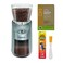 Capresso 57505 Infinity Plus Conical Burr Grinder Bundle with Large Bean Container Stainless Steel Includes Cleaning Tablets and Dusting Brush 3 Items