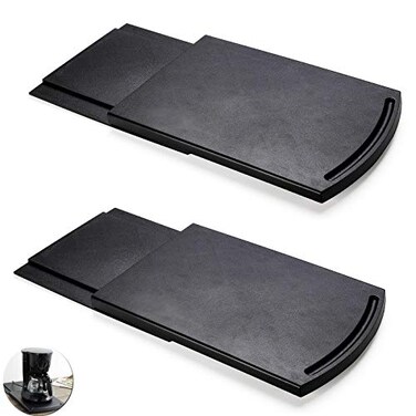 HOSKO 2 Pack Sliding Coffee Maker Tray 12 Countertop Appliance Caddy Slider for Blender Toaster under Carbinet Black ABS Rolling Out Tray